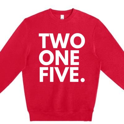 TWO ONE FIVE Area Code 215 Philadelphia PA Pennsylvania USA Premium Crewneck Sweatshirt