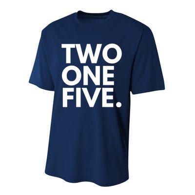 TWO ONE FIVE Area Code 215 Philadelphia PA Pennsylvania USA Performance Sprint T-Shirt