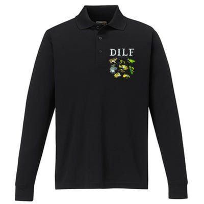 Types Of Frogs Dilf Damn I Love Frogs Performance Long Sleeve Polo