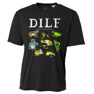 Types Of Frogs Dilf Damn I Love Frogs Cooling Performance Crew T-Shirt