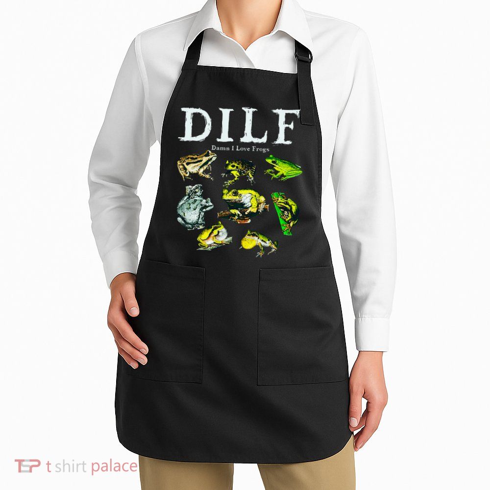 Types Of Frogs Dilf Damn I Love Frogs Apron