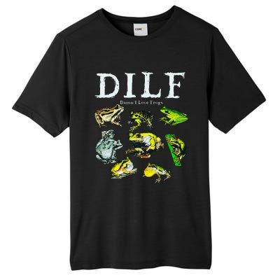 Types Of Frogs Dilf Damn I Love Frogs Tall Fusion ChromaSoft Performance T-Shirt