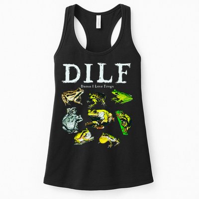 Types Of Frogs Dilf Damn I Love Frogs Womens Tank Top