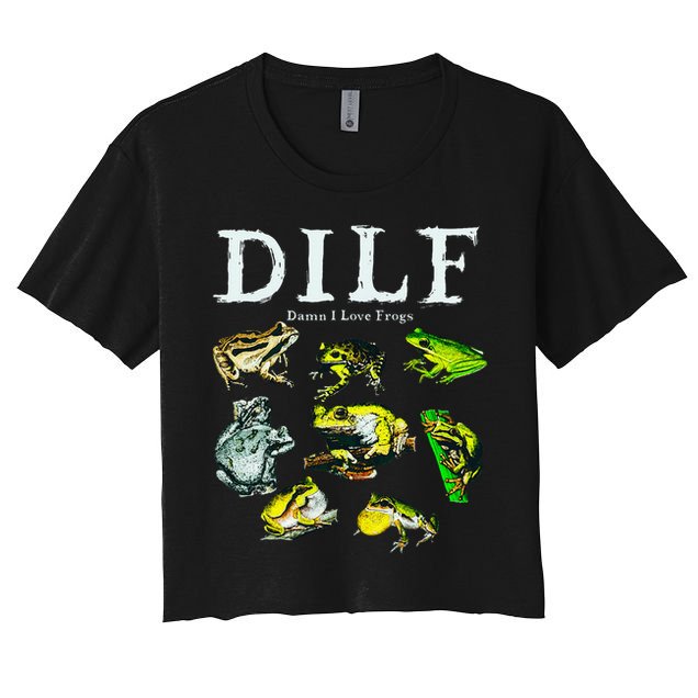 Types Of Frogs Dilf Damn I Love Frogs Crop Top