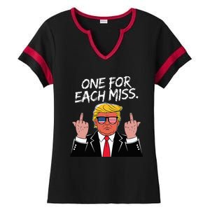 Trump One For Each Miss Funny Political Ladies Halftime Notch Neck Tee