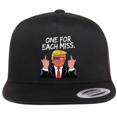 Trump One For Each Miss Funny Political Flat Bill Trucker Hat
