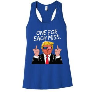 Trump One For Each Miss Funny Political Women's Racerback Tank