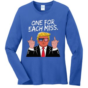 Trump One For Each Miss Funny Political Ladies Long Sleeve Shirt