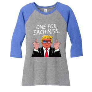 Trump One For Each Miss Funny Political Women's Tri-Blend 3/4-Sleeve Raglan Shirt