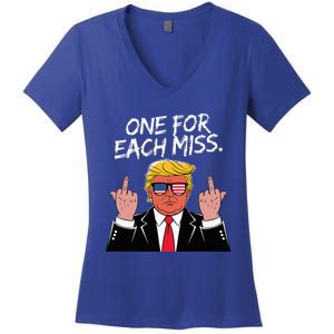 Trump One For Each Miss Funny Political Women's V-Neck T-Shirt