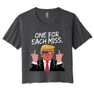 Trump One For Each Miss Funny Political Women's Crop Top Tee