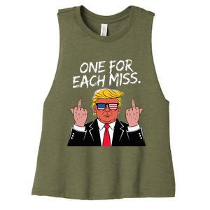 Trump One For Each Miss Funny Political Women's Racerback Cropped Tank