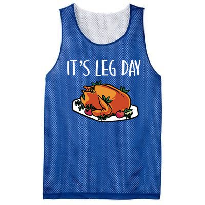 Thanksgiving Outfit For Fall Feast Exercise Its Leg Day Meaningful Gift Mesh Reversible Basketball Jersey Tank