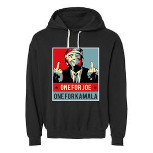 Trump One For Joe One For Kamala Garment-Dyed Fleece Hoodie