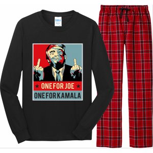 Trump One For Joe One For Kamala Long Sleeve Pajama Set