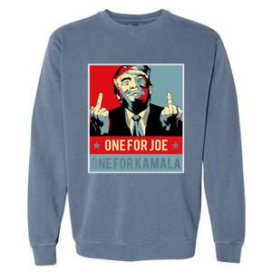 Trump One For Joe One For Kamala Garment-Dyed Sweatshirt