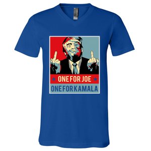 Trump One For Joe One For Kamala V-Neck T-Shirt