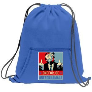 Trump One For Joe One For Kamala Sweatshirt Cinch Pack Bag