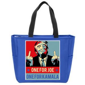 Trump One For Joe One For Kamala Zip Tote Bag