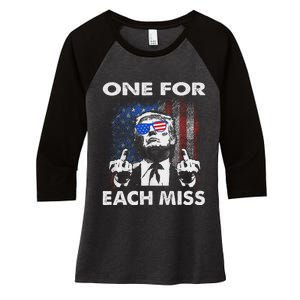 Trump One For Each Miss Women's Tri-Blend 3/4-Sleeve Raglan Shirt