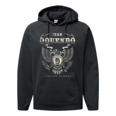 Team Oquendo Family Name Lifetime Member Performance Fleece Hoodie