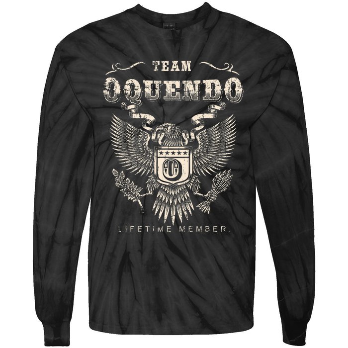 Team Oquendo Family Name Lifetime Member Tie-Dye Long Sleeve Shirt