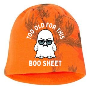 Too Old For This Boo Sheet Ghost Funny Halloween Kati - Camo Knit Beanie