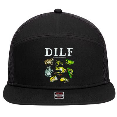 Types Of Frogs Dilf Damn I Love Frogs 7 Panel Mesh Trucker Snapback Hat