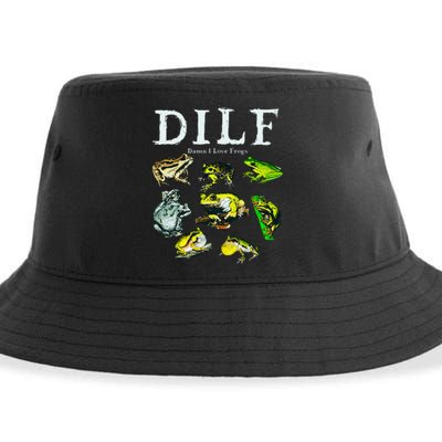 Types Of Frogs Dilf Damn I Love Frogs Sustainable Bucket Hat