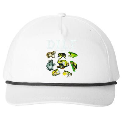 Types Of Frogs Dilf Damn I Love Frogs Snapback Five-Panel Rope Hat