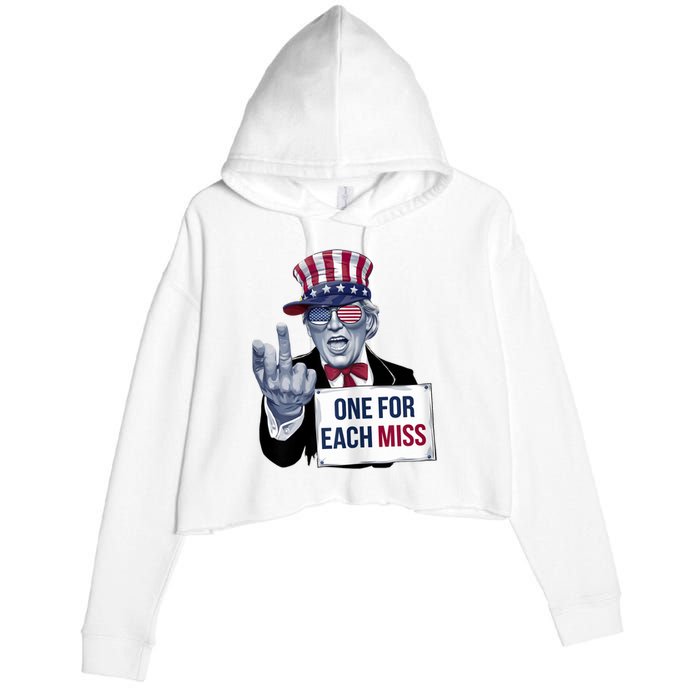 Trump One For Each Miss Crop Fleece Hoodie