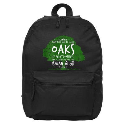 The Oaks Front And Back 2 16 in Basic Backpack