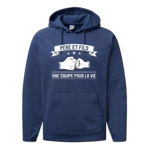 Team Of Father And Son Clothes For Life Great Gift Performance Fleece Hoodie