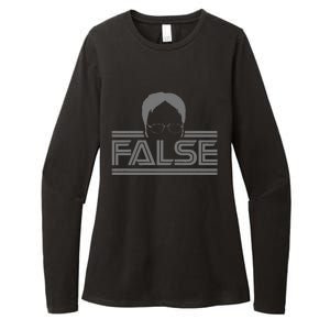 The Office False Gray Tonal Womens CVC Long Sleeve Shirt