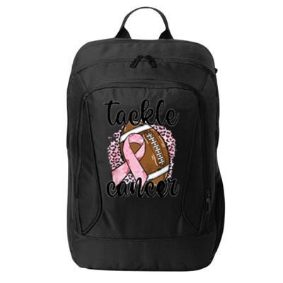 Tackle October Football Pink Ribbon Breast Cancer Awareness Gift City Backpack