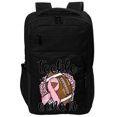 Tackle October Football Pink Ribbon Breast Cancer Awareness Gift Impact Tech Backpack