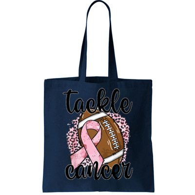 Tackle October Football Pink Ribbon Breast Cancer Awareness Gift Tote Bag