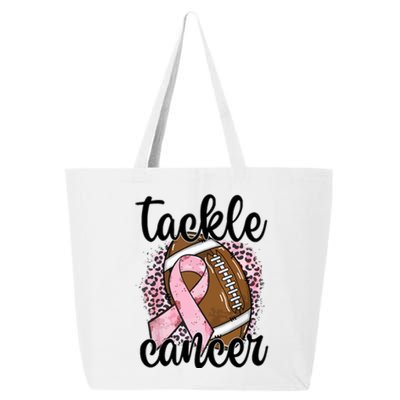 Tackle October Football Pink Ribbon Breast Cancer Awareness Gift 25L Jumbo Tote