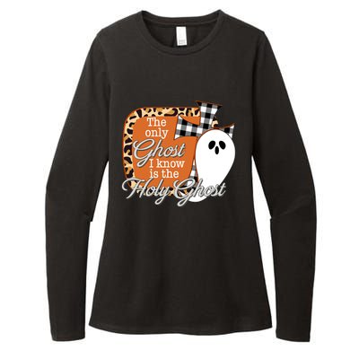 The Only Ghost I Know Is The Holy Ghost Halloween Christian Womens CVC Long Sleeve Shirt