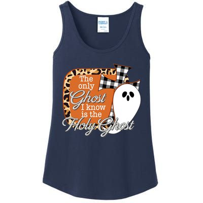 The Only Ghost I Know Is The Holy Ghost Halloween Christian Ladies Essential Tank