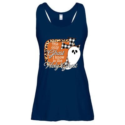 The Only Ghost I Know Is The Holy Ghost Halloween Christian Ladies Essential Flowy Tank