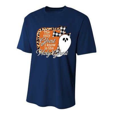 The Only Ghost I Know Is The Holy Ghost Halloween Christian Performance Sprint T-Shirt