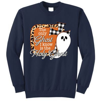 The Only Ghost I Know Is The Holy Ghost Halloween Christian Tall Sweatshirt