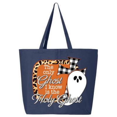 The Only Ghost I Know Is The Holy Ghost Halloween Christian 25L Jumbo Tote