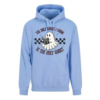 The Only Ghost I Know Is The Holy Ghost Funny Boo Bible Unisex Surf Hoodie