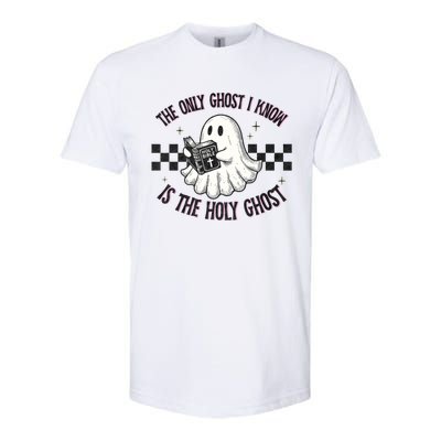 The Only Ghost I Know Is The Holy Ghost Funny Boo Bible Softstyle CVC T-Shirt