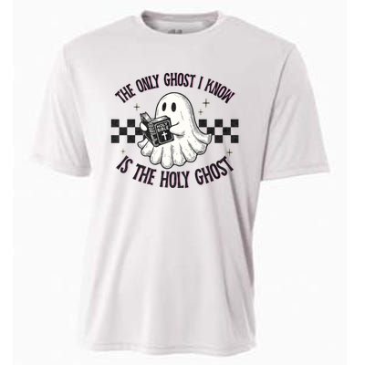 The Only Ghost I Know Is The Holy Ghost Funny Boo Bible Cooling Performance Crew T-Shirt