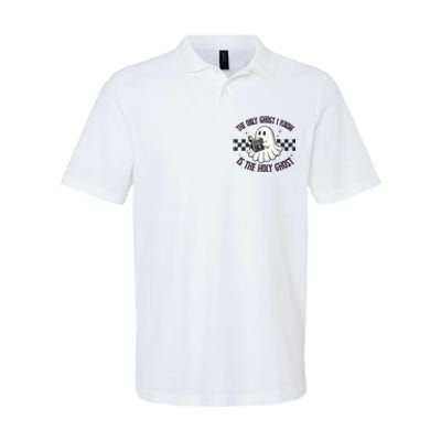 The Only Ghost I Know Is The Holy Ghost Funny Boo Bible Softstyle Adult Sport Polo