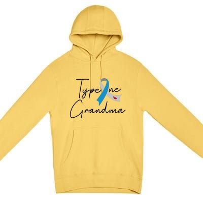 Type One Grandma Diabet Awareness Premium Pullover Hoodie