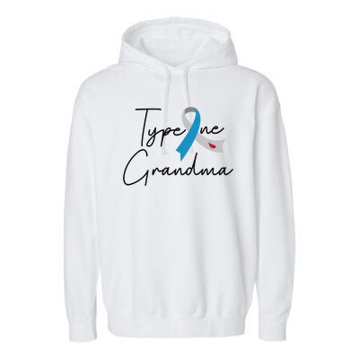 Type One Grandma Diabet Awareness Garment-Dyed Fleece Hoodie